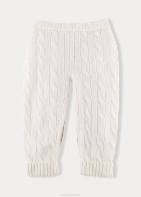 Baby Ralph Lauren Cable-Knit Cashmere Pant 4DJ28296 Warm White