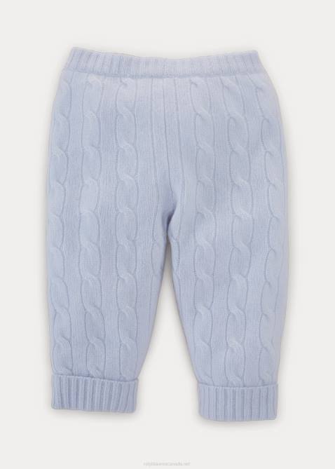 Baby Ralph Lauren Cable-Knit Cashmere Pant 4DJ28297 Pearl Blue
