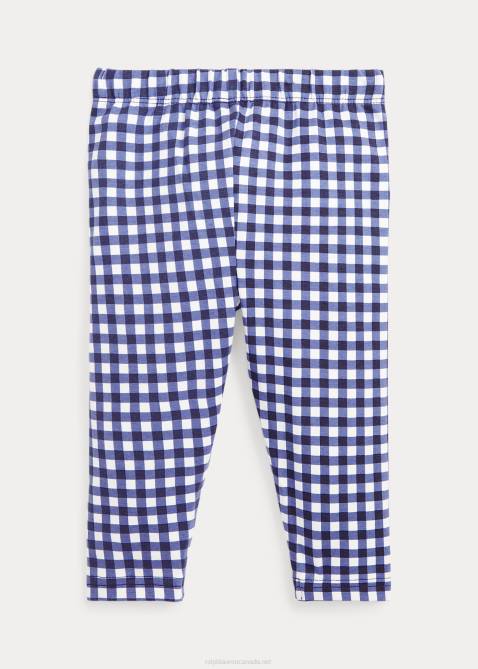 Baby Ralph Lauren Gingham Stretch Jersey Legging 4DJ28293 Blue Gingham