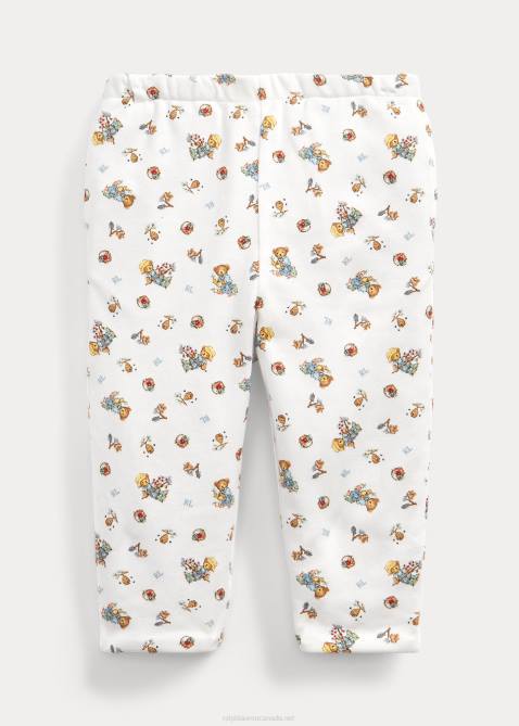 Baby Ralph Lauren Polo Bear Reversible Cotton Pant 4DJ27966 Boy Garden Bear/Blue Note