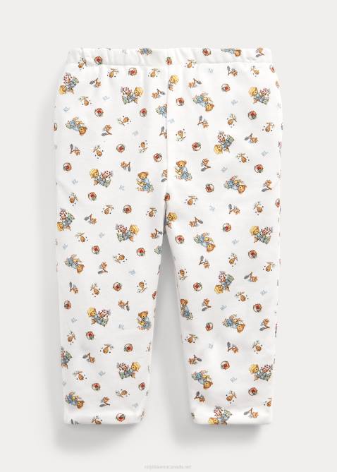 Baby Ralph Lauren Polo Bear Reversible Cotton Pant 4DJ27966 Boy Garden Bear/Blue Note