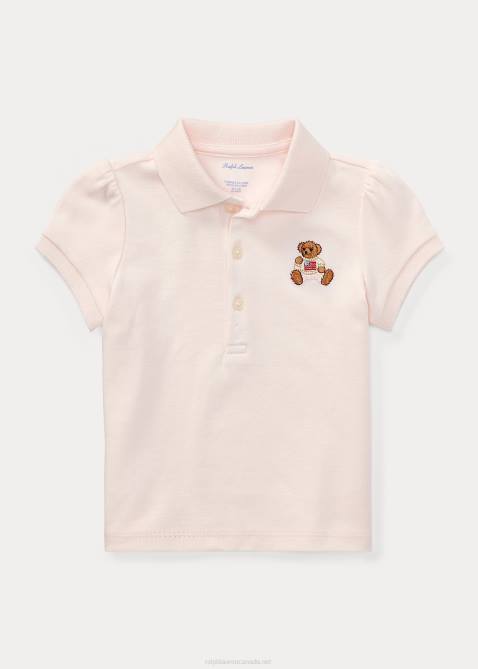 Baby Ralph Lauren Polo Bear Soft Cotton Polo Shirt 4DJ27893 Delicate Pink