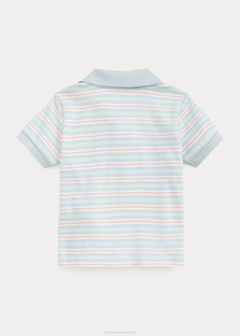 Baby Ralph Lauren Striped Soft Cotton Polo Shirt 4DJ27894 Alpine Blue Multi