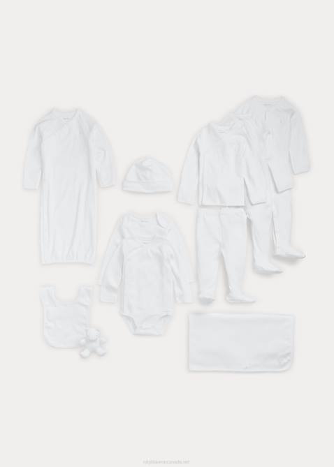 Baby Ralph Lauren 11-Piece Cotton Gift Set 4DJ27813 White Multi
