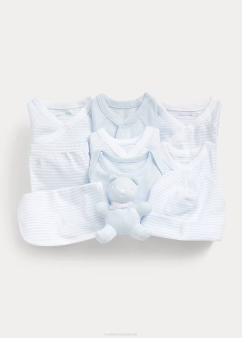 Baby Ralph Lauren 11-Piece Cotton Gift Set 4DJ27815 Beryl Blue Multi