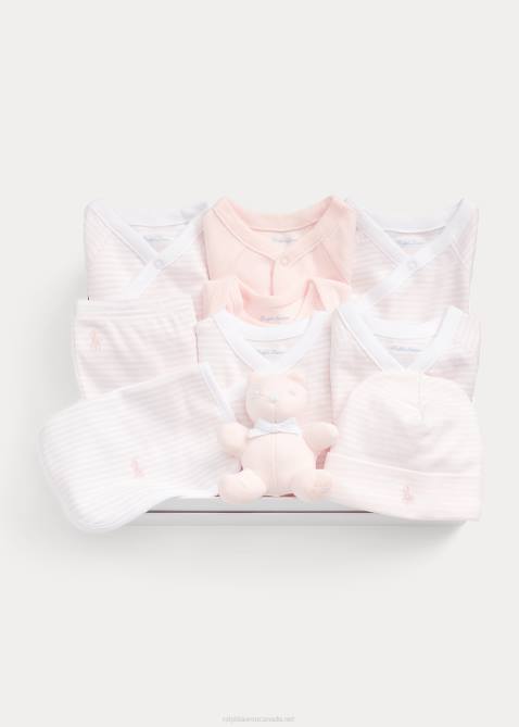 Baby Ralph Lauren 11-Piece Organic Cotton Gift Set 4DJ27816 Delicate Pink Multi