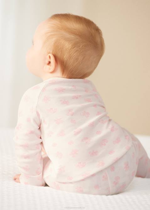 Baby Ralph Lauren Bear-Print Organic Cotton Top & Pant Set 4DJ27794 Pink Multi