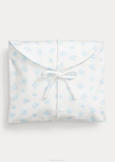 Baby Ralph Lauren Cotton 3-Piece Gift Set 4DJ27824 Beryl Blue Multi