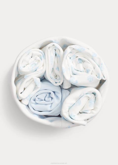 Baby Ralph Lauren Cotton 7-Piece Gift Set 4DJ27814 Beryl Blue Multi