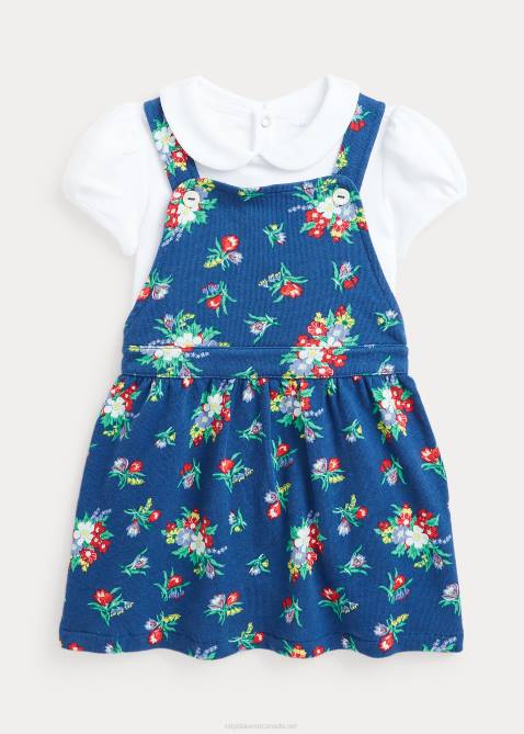 Baby Ralph Lauren Cotton Bodysuit & Spa Terry Dress Set 4DJ28184 Wheatleigh Floral