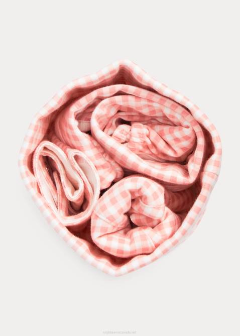 Baby Ralph Lauren Cotton Interlock 4-Piece Gift Set 4DJ27820 Pink Gingham