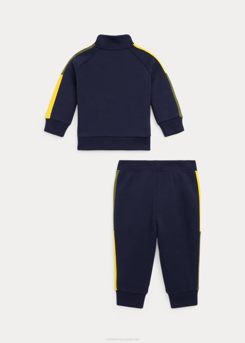 Baby Ralph Lauren Double-Knit Sweatshirt & Jogger Pant Set 4DJ28193 Cruise Navy Multi
