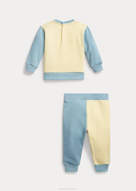Baby Ralph Lauren Fleece Sweatshirt & Pant Set 4DJ27783 T-bird Yellow Multi