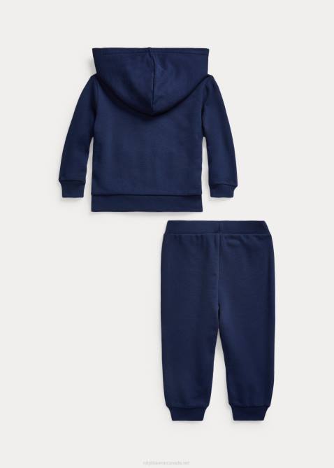 Baby Ralph Lauren French Terry Hoodie & Pant Set 4DJ27780 Refined Navy