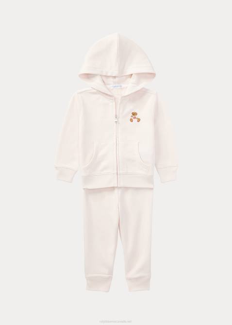 Baby Ralph Lauren French Terry Hoodie & Pant Set 4DJ27788 Delicate Pink