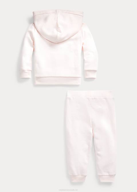 Baby Ralph Lauren French Terry Hoodie & Pant Set 4DJ27789 Delicate Pink