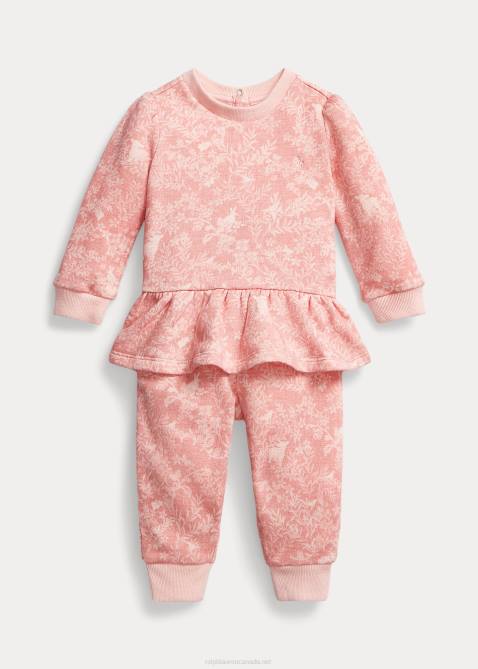Baby Ralph Lauren Garden-Print Fleece Top & Pant Set 4DJ27790 Garden Critter Floral