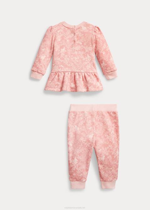 Baby Ralph Lauren Garden-Print Fleece Top & Pant Set 4DJ27790 Garden Critter Floral