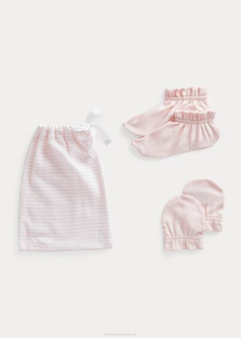 Baby Ralph Lauren Organic Cotton 3-Piece Gift Set 4DJ210045 Delicate Pink