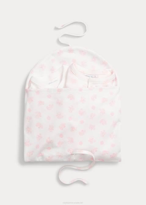 Baby Ralph Lauren Organic Cotton 3-Piece Set 4DJ27825 Delicate Pink Multi