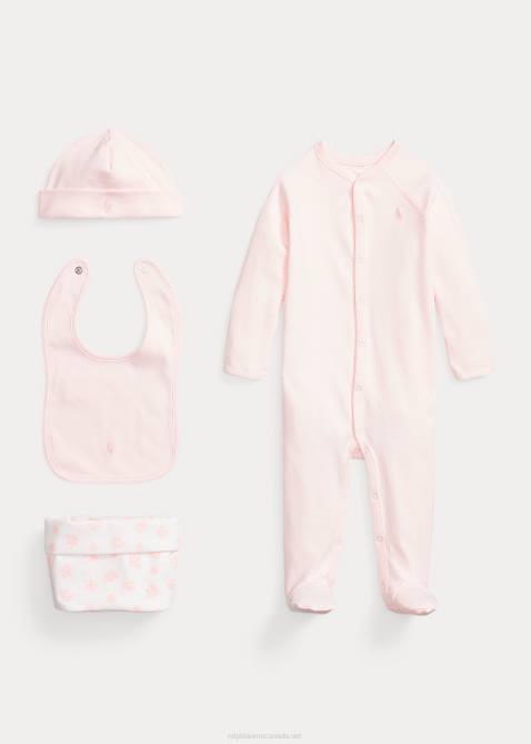 Baby Ralph Lauren Organic Cotton 4-Piece Gift Set 4DJ27821 Delicate Pink
