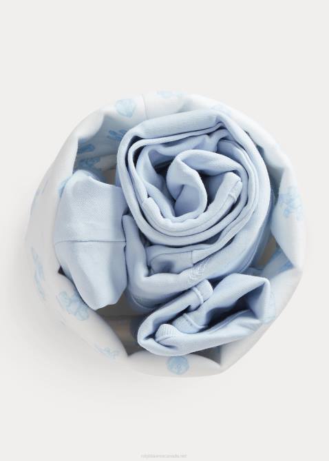 Baby Ralph Lauren Organic Cotton 4-Piece Gift Set 4DJ27826 Beryl Blue