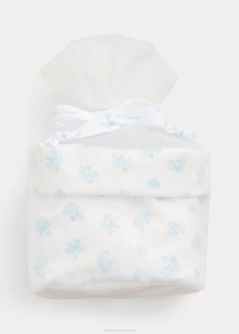 Baby Ralph Lauren Organic Cotton 4-Piece Gift Set 4DJ27826 Beryl Blue