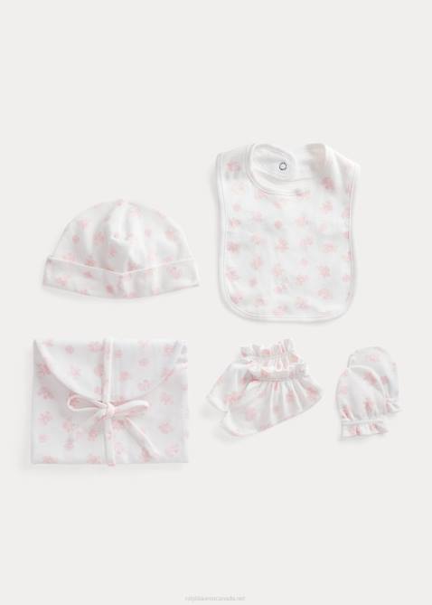Baby Ralph Lauren Organic Cotton 5-Piece Gift Set 4DJ28217 Pink Multi