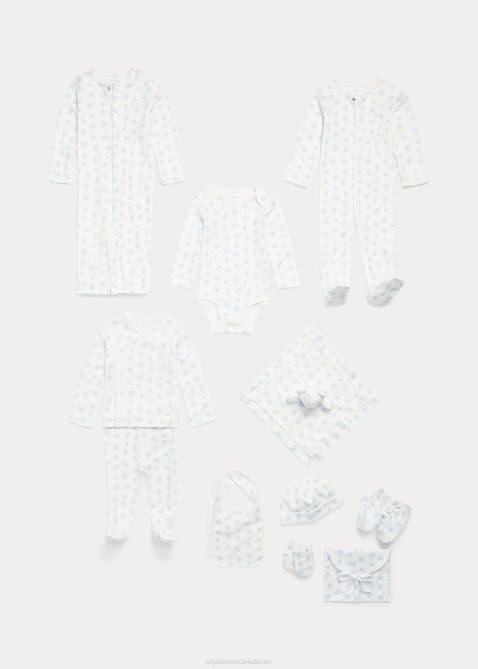 Baby Ralph Lauren Organic Cotton 5-Piece Gift Set 4DJ28218 Blue Multi