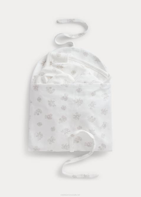 Baby Ralph Lauren Organic Cotton 5-Piece Gift Set 4DJ28219 Grey Multi