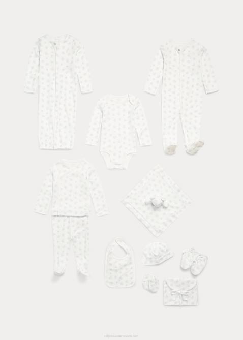 Baby Ralph Lauren Organic Cotton 5-Piece Gift Set 4DJ28219 Grey Multi
