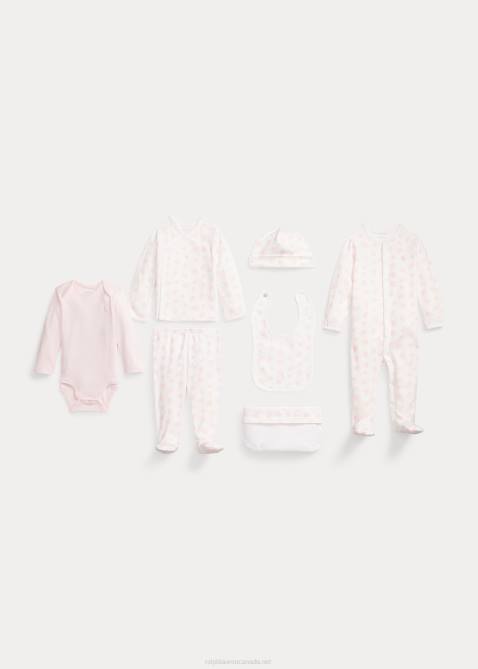 Baby Ralph Lauren Organic Cotton 7-Piece Gift Set 4DJ27818 Delicate Pink Multi