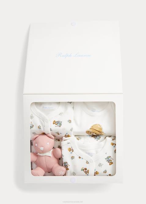Baby Ralph Lauren Polo Bear Cotton 5-Piece Gift Set 4DJ27822 Girl Garden Bear