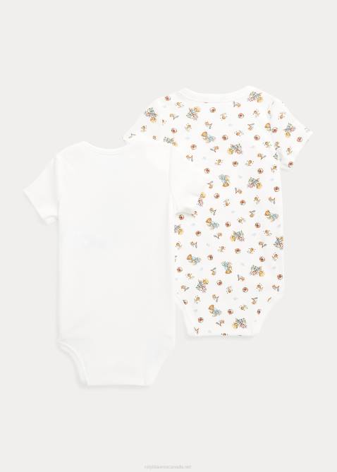 Baby Ralph Lauren Polo Bear Cotton Bodysuit 2-Pack 4DJ27699 Boy Garden Bear
