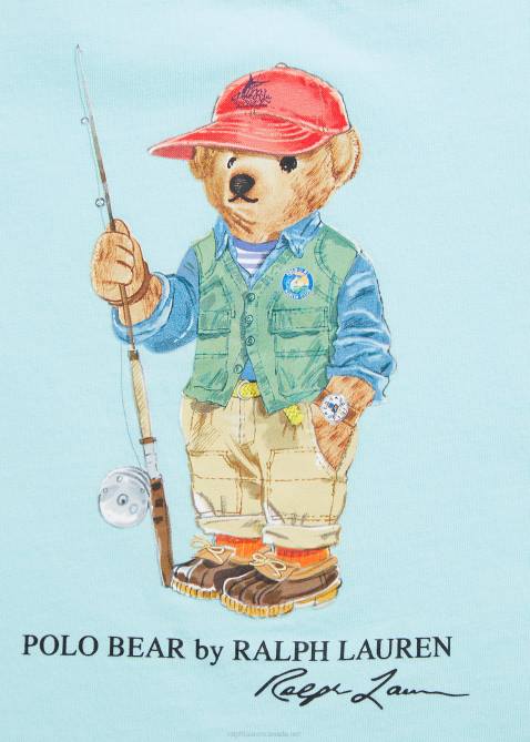 Baby Ralph Lauren Polo Bear Tee & Polo Prepster Short Set 4DJ27775 Island Aqua