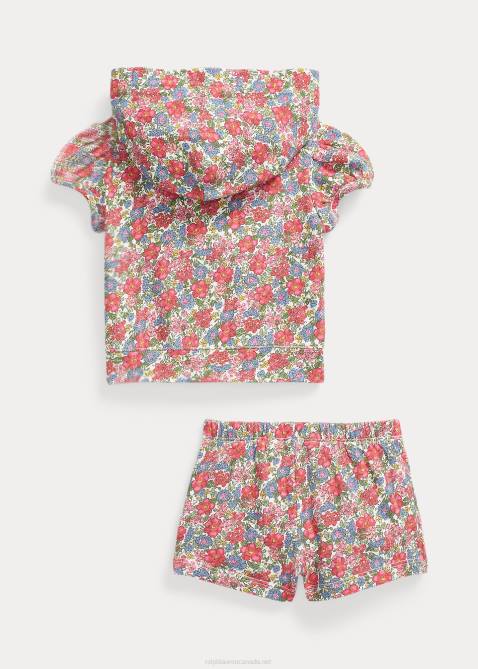 Baby Ralph Lauren Spa Terry Full-Zip Hoodie & Short Set 4DJ27768 Camden Floral