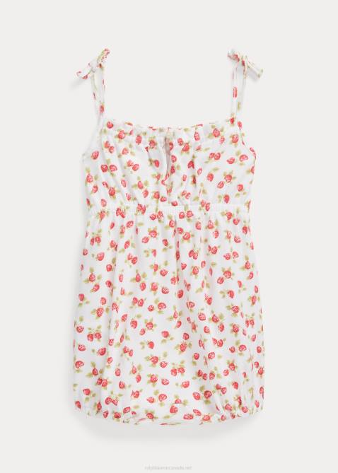 Baby Ralph Lauren Strawberry Mesh Shortall & Hat Set 4DJ27819 Strawberry Print