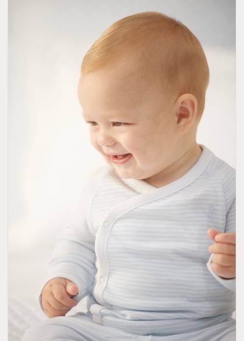 Baby Ralph Lauren Striped Cotton Top & Pant Set 4DJ27798 Beryl Blue/White