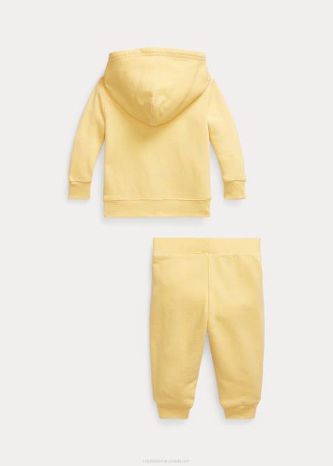 Baby Ralph Lauren Terry Full-Zip Hoodie & Jogger Pant Set 4DJ28194 Corn Yellow