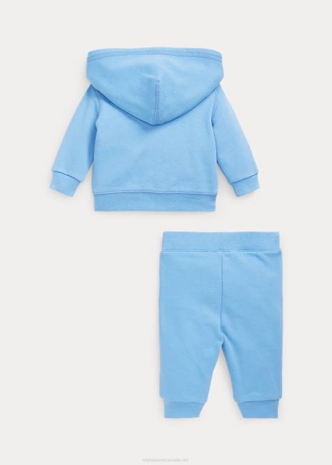Baby Ralph Lauren Terry Full-Zip Hoodie & Jogger Pant Set 4DJ28195 Harbor Island Blue