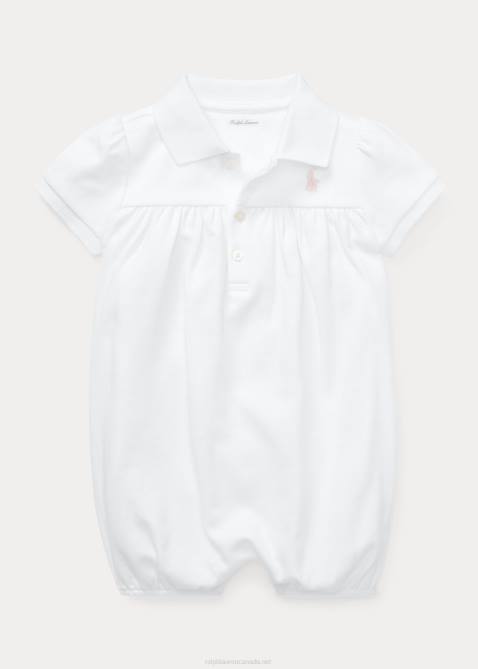 Baby Ralph Lauren Interlock Bubble Shortall 4DJ27670 White