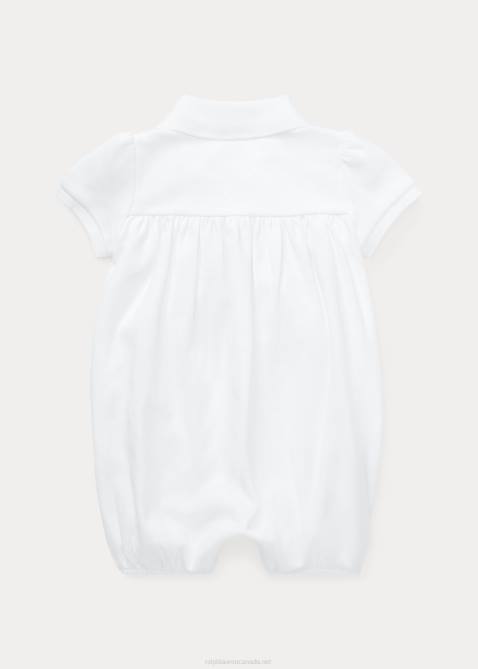 Baby Ralph Lauren Interlock Bubble Shortall 4DJ27670 White