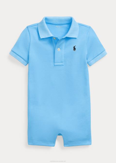 Baby Ralph Lauren Soft Cotton Polo Shortall 4DJ27658 Blue