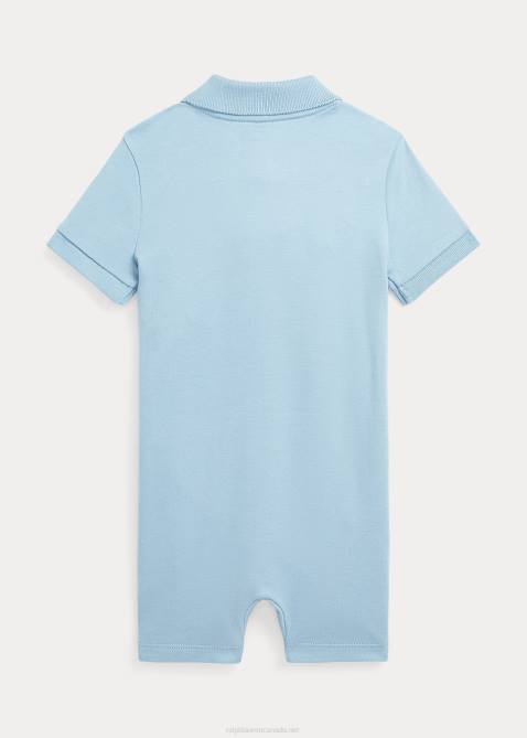 Baby Ralph Lauren Soft Cotton Polo Shortall 4DJ27661 Blue Note