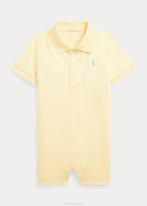 Baby Ralph Lauren Soft Cotton Polo Shortall 4DJ27662 T-bird Yellow