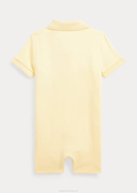 Baby Ralph Lauren Soft Cotton Polo Shortall 4DJ27662 T-bird Yellow