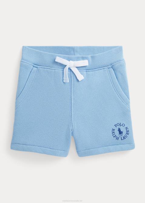 Baby Ralph Lauren Big Pony Logo Fleece Short 4DJ27923 Powder Blue