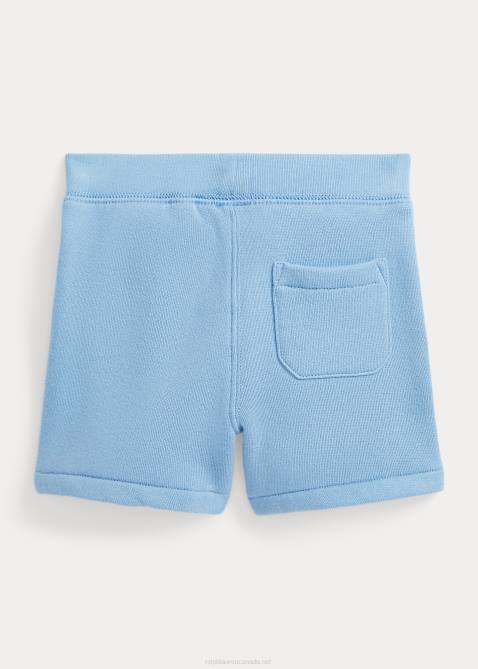 Baby Ralph Lauren Big Pony Logo Fleece Short 4DJ27923 Powder Blue
