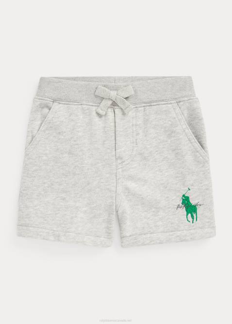 Baby Ralph Lauren Big Pony Logo Fleece Short 4DJ28287 Andover Heather