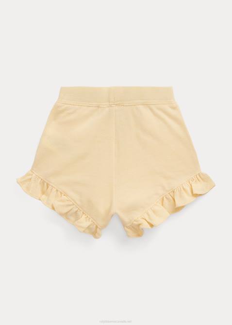 Baby Ralph Lauren Ruffled Cotton Mesh Short 4DJ27912 Corn Yellow